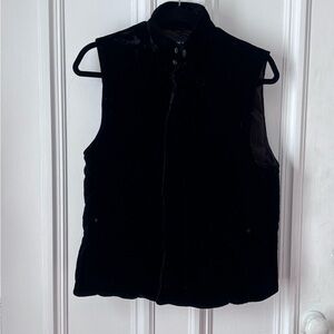 Vintage Women’s Ralph Lauren Polo sport Black Velvet Down Filled Puffer Vest S